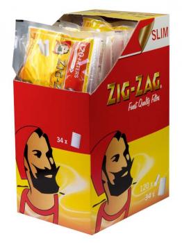 Zig-Zag Slim Filters - Blt 120 Filter 34 beutel im T-Dsp."DNP Preis"